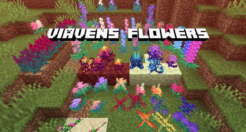 Text say Viavens Flowers over an image of the flowers in game